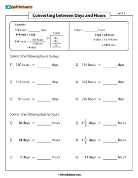 Days and Hours | Mixed Review Level 1 - 3