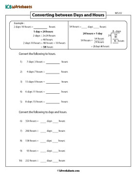 Days and Hours | Mixed Review Level 2 - 2