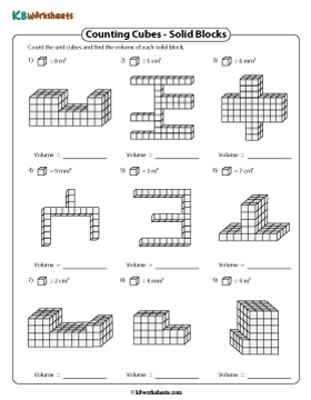 Finding Volume of Solid Blocks | Different Scale (Metric)
